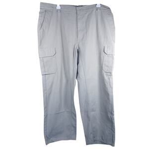 Wrangler Workwear Men’s Cargo Pants Size 42x30 Khaki Canvas Rugged Utility Y2K